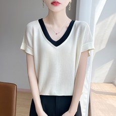 Yellwel여름용 여성 반팔 티셔츠 2종 세트 신상품 DJP