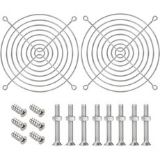 140mm 스테인리스 스틸 팬 그릴 나사 포함 140mm 팬 PC 팬 보호 2팩, 140mm 스테인리스 스틸 팬 그릴 나사 포함 140m