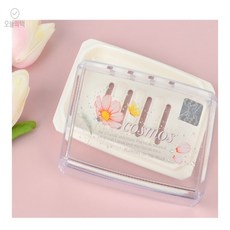 투명 뚜껑 비누 케이스 코스모스 디자인 비누용기 코스모스비누케이스 비누보관함, 1개