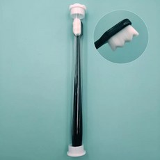 DFMEI 牙刷軟毛高級牙刷成人萬月子牙刷兒童牙刷萬根毛牙刷高檔家用情侶, 1個, 如圖, 黑色波浪
