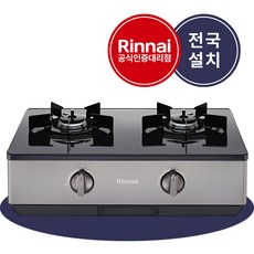 린나이 고화력 가스레인지 2구 + AA건전지 세트 고객직접설치, RT-1080IJ_LNG, LNG