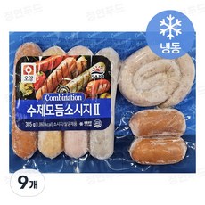 오양 수제모듬소시지 냉동 (업소용 식당용수제소시지 호프집 간편안주), 385g, 9개