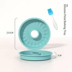 베이킹 팬 세트 용 실리콘 Bakeware 금형 빵 도넛 케이크 주방 플루트 튜브 컵케익 금형 브러시, 1개, YH-1080-random brush