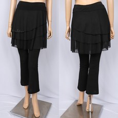 노브패리스 YNH3130 삼단랩 부츠컷 팬츠 66에서88 부츠컷 사계절 밴딩 포인트 라인 라틴 웰빙 국산 여성 댄스스포츠복