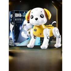 로봇강아지 인공지능 반려로봇 애완봇 음성 선물 지능형 ai 애완용, 옐로우 배터리 3개, 1개