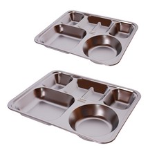 데이브렉 SUS 304 스텐식판 6칸 2개, 실버