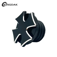 オートバイクラウンスタイルベント燃料タンクキャップ CNC オイルキャップ燃料ガスタンクカバーハーレースポーツ, 09 B-Orange, 01 China Mainland