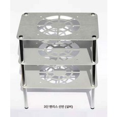 공유기 거치대 셋톱박스 금속 네트워크 장비 저소음 방열, 1개, 메탈릭 3칸 팬 없음 (실버)