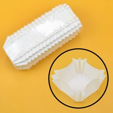 DRP 정사각 42mm 일회용 종이 유산지컵 머핀컵, 500개, 화이트