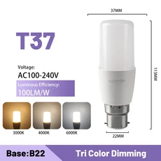 LED 삼색 디밍 전구 GU10 MR16 스포트 라이트 E27 AC120V 3W CCT 메모리 기능 색온도 재설정 인테리어 조명, 10 T37 B22, 04 1pcs, 04 7W