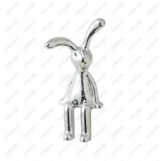 긴귀가 달린 토끼 동상 센터 콘솔 장식 가정용 조각을위한 Pastable 도금 재미 있은 선물, 06 A