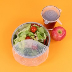 실리콘 주방랩 뚜껑커버 다회용 밀폐소형용기 1P, 13.5cm