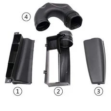 호환 자동차 에어컨 흡기 시스템 덕트 파이프 세트 폭스바겐 CC 파사트 B6 샤란 티구안용 1K0129618AN 3, 01 검정색