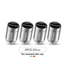 자동차 휠 타이어 밸브 캡 스템 에어 커버 오토바이, 5. silver-4PCS, 1개