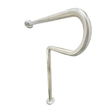 【海夫健康生活館】斜坡板專家 304不鏽鋼 R型落地安全扶手 管徑31.8mm, 1個, SR-318-7070