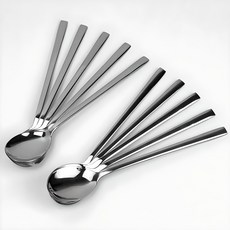 BELLAHOUSE 不鏽鋼湯匙組, 銀色, 湯匙 10支, 1組