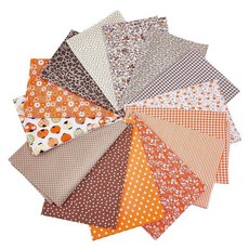 Letsinstyle 14피스 50.8cm x 50.8cm(20인치 x 20인치) 면 퀼팅 원단 번들 프리컷 팻 스퀘어 시트 프린트 플라워 패치워크 원단 퀼팅 면 패치워크, multicolor