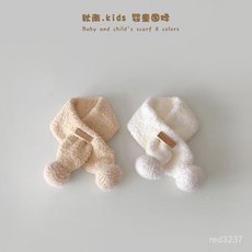 秋南 韓國兒童圍巾冬季新款卡通交叉嬰幼兒保暖圍脖