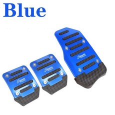 논슬립 알루미늄 수동 변속기 자동차 브레이크 가속 페달 커버, 2. Blue
