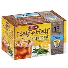 H.E.B. 하프 & 하프 아이스티와 레모네이드 싱글 컵 HEB Half & Half Ice Tea and Lemonade single cups, 80g