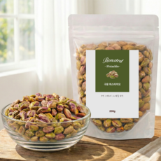 탈각 로스팅 피스타치오 껍질없는 무염 구운 피스타치오, 1개, 200g