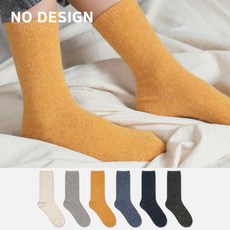 노디자인 ND 엄마용 학생용 무지 앙고라 양말 6켤레 세트 여자 학생 주니어 데일리 패션 겨울양말 털양말 니트양말