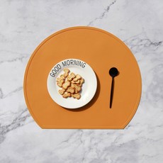 식기 실리콘 플레이스 매트 방수 액세서리 세척 가능한 식탁 그릇 테이블 주방 단열, 38x33CM 1pc, brown