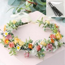 Wedding K自助婚禮五色花冠 F8111+固定針