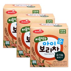 베베스트 처음먹는 아이 보리차 20T, 60g, 3개