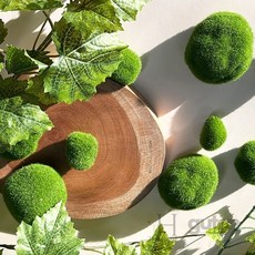 더휴즈 인조 이끼 돌 세트 가짜 10개 미니이끼돌