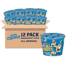 CAP 모자'n Crunch Breakfast 시리얼 Oops All berries 31.8g(1.11온스) 개별 컵 (12팩) 215344