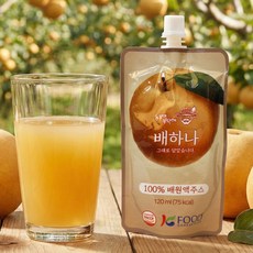 리얼 순수 과일주스 과채주스 배주스 배하나, 10개, 120ml
