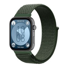 編織尼龍回環錶帶，適用於華為 Watch Fit 3, 军绿【回环尼龙表带】,适用华为WatchFit3