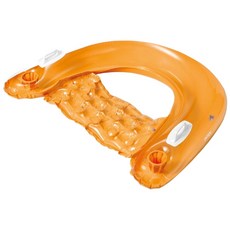 INTEX 馬蹄型雙把手坐式游泳圈, 橘色