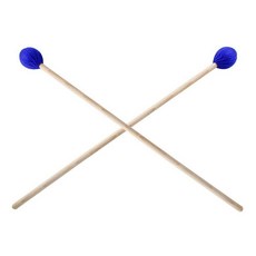 피투야르 1쌍 마림바 망치 타악기 퍼플 미디엄 하드 원사 헤드 키보드 드럼 스틱 나무 손잡이 포함, 블루, 1개