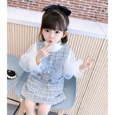 女童氣質名媛風連身裙 春秋冬裝