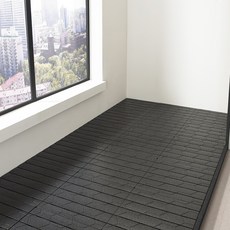 알뜨리 층간소음방지 베란다 거실 놀이매트 2P 블랙, 단품