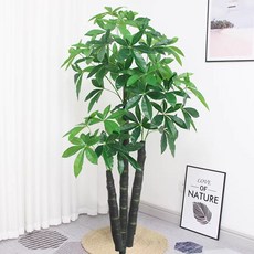 대형 인조조경 나무조화 실내외 나무 장식 매장 가짜, 1개, 160cm 3줄기 발재 (화분x)
