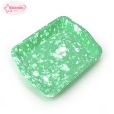 서락 분식그릇 멜라민 쑥색 미니 접시 간식접시