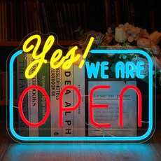 USB LED 네온사인 OPEN 40x30cm 에너지 효율적인 고휘도