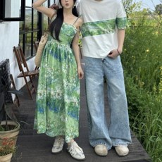 커플 시밀러룩 휴양지 드레스 셔츠 반팔 원피스 웨딩촬영 신혼여행 하와이안 긴팔 호캉스 패밀리룩