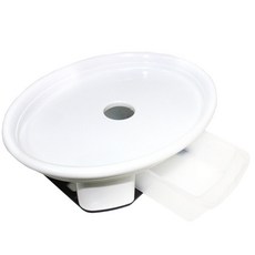 영농사 타원형 서랍식 화분받침대 4호, 4호 타원받침 화이트, 1개