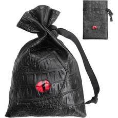 RPG D&D 게임에 완벽한 CZYY 드로스트링 백 PU 가죽 주사위 파우치