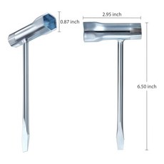 Mudder 3팩 체인톱 렌치 스크리치 공구 교체품 13 x 19mm 스크린치 T 스패너 도구 리무버 톱 체인 너트 콤비네이션 스크루 드라이버용, Mudder 3팩 체인톱 렌치 스크리치 공구 교체품,
