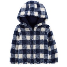 Simple Joys by Carter's 베이비 후드 셰르파 재킷 네이비/아이보리