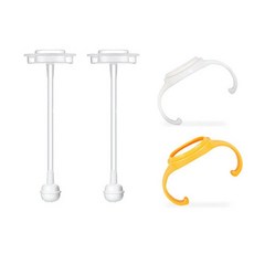 더블하트 3세대 젖병 전용 추스트로우 2P+젖병손잡이2P, 2개