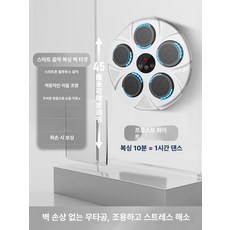 스마트 뮤직 펀치 무타공 벽걸이형 타켓 복싱기계, 화이트 A