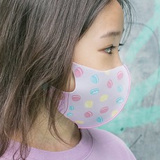 올유키즈 마카롱 빨아쓰는 발열 은나노 항균마스크 겨울 방한 패션 아동 어린이 주니어 여성 국내생산