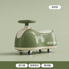 CUDGE 多功能花生溜溜車 兒童挖土機滑行車 萬向輪 音樂燈光, 抹茶綠 音樂燈光, 1個