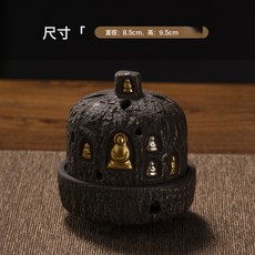 盤香爐敦煌禪佛紫砂葫蘆中式家用香薰盤託座香插沉香室內焚香盒, 1個